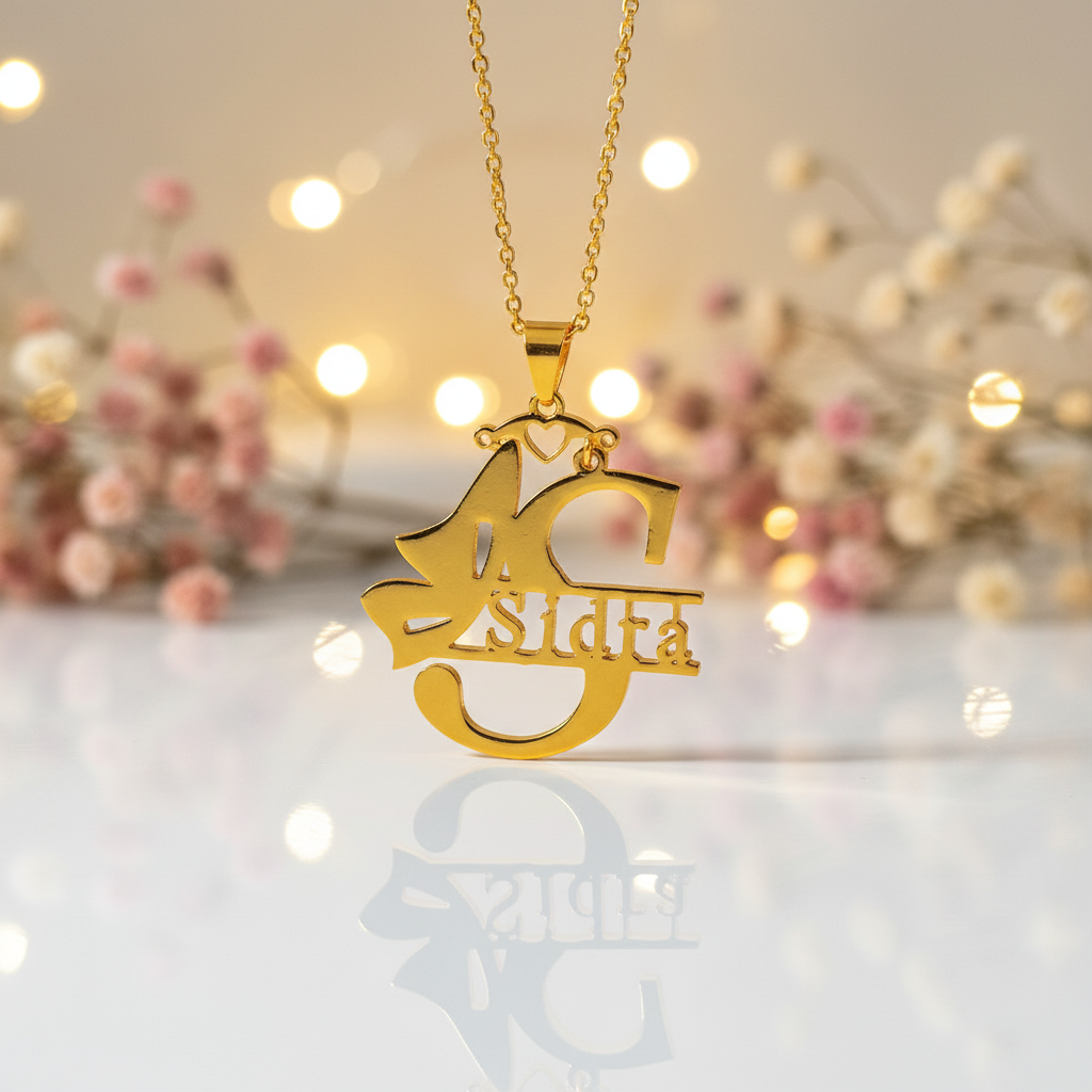 Big Initial Personalised Name Necklace