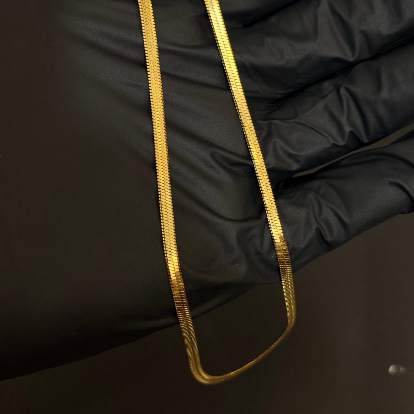 Herring Bone Chain Necklace - Stainless Steel - 20 Inches