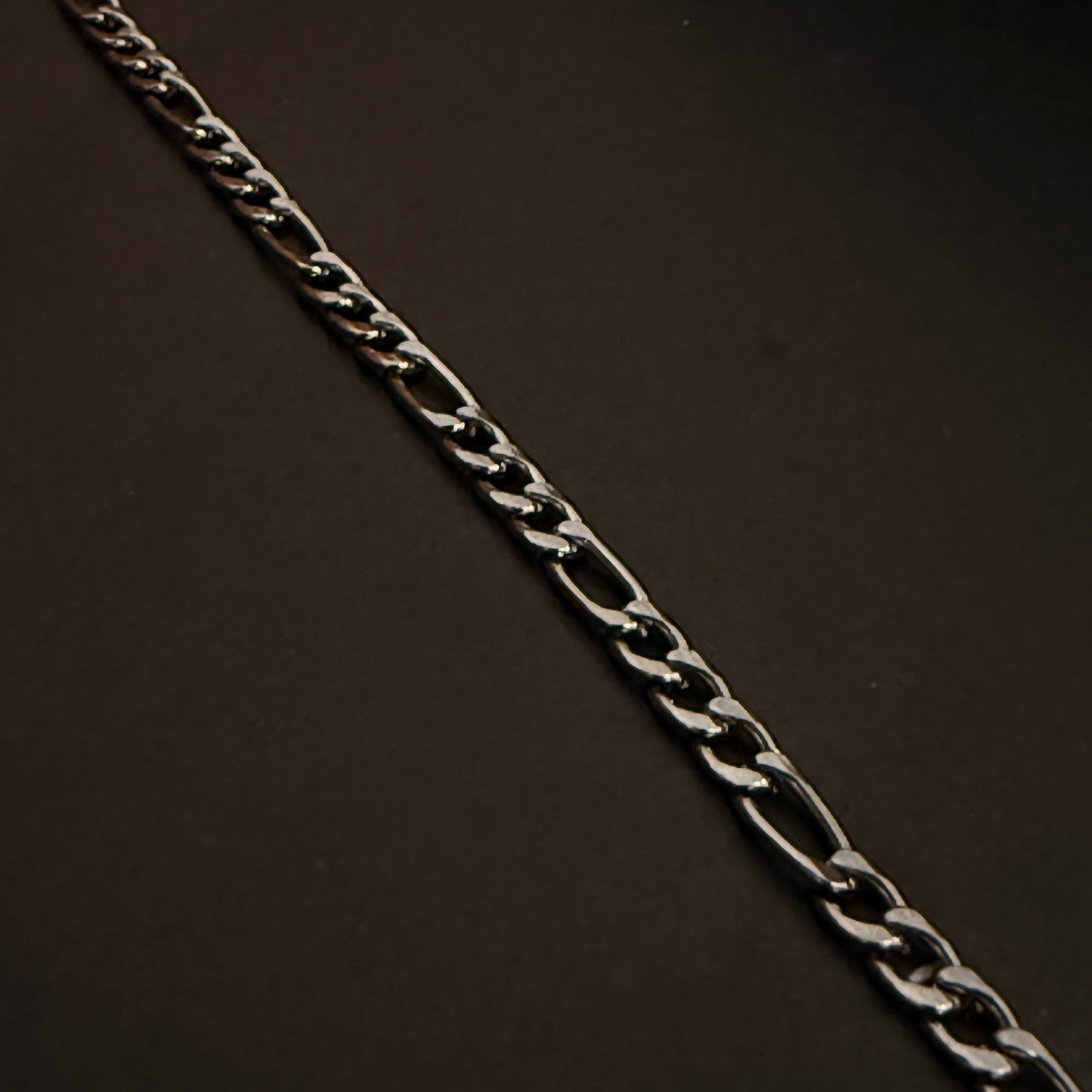 Figaro 3MM Chain Necklace - Stainless Steel - 20 Inches