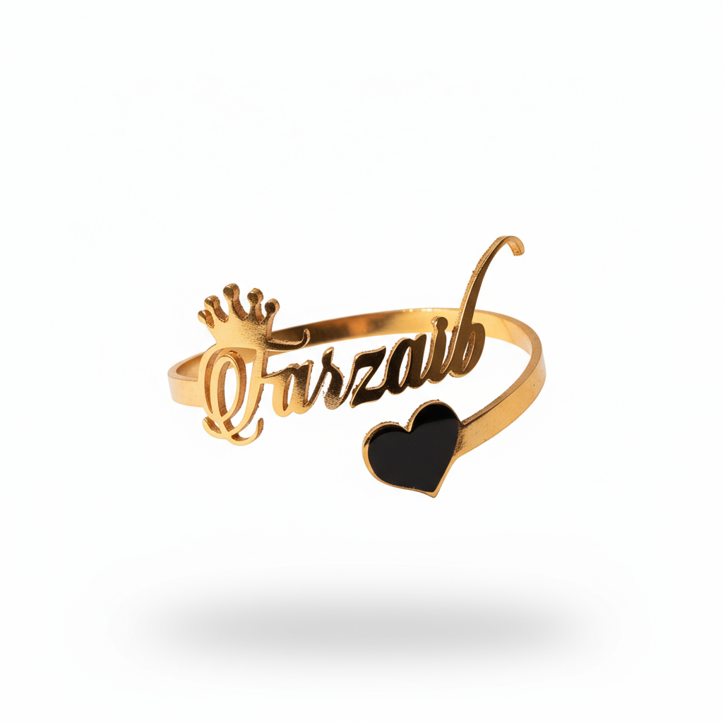 Candle Script Queen Name Bangle