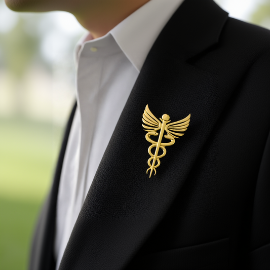 Caduceus Medical Lapel Pin – Premium Doctor & Healthcare Badge