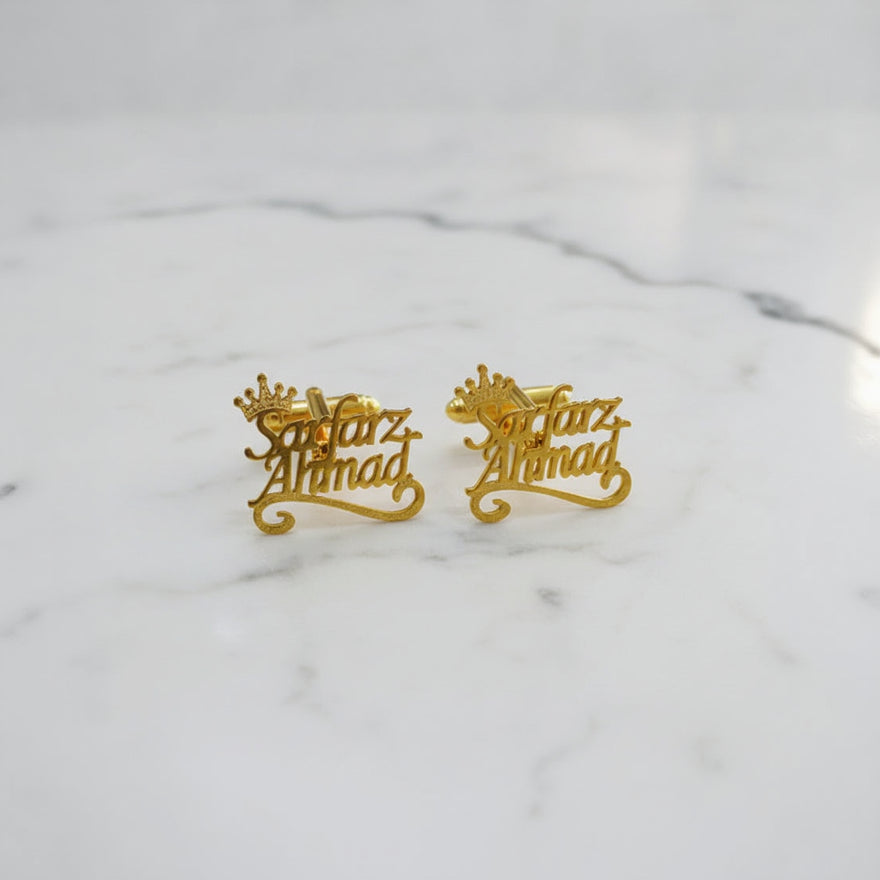 Crown Motif Cufflinks Pair For Men