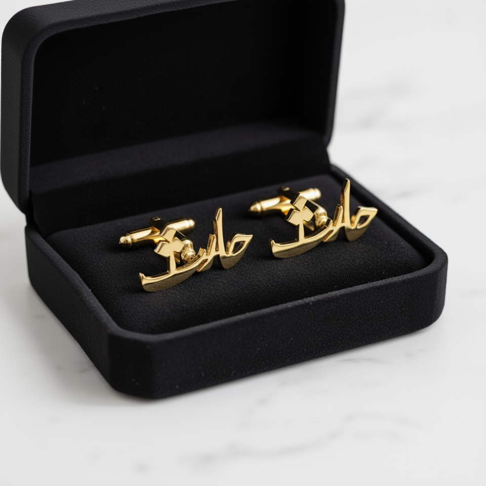 Urdu Cufflinks Pair For Men