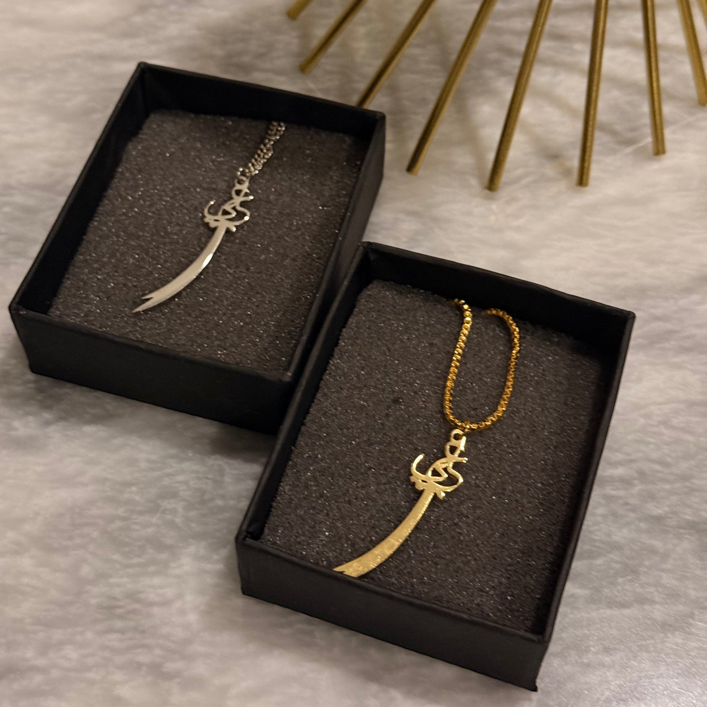 ALI (A.S) NAME ZULFIQAR SWORD PENDANT NECKLACE