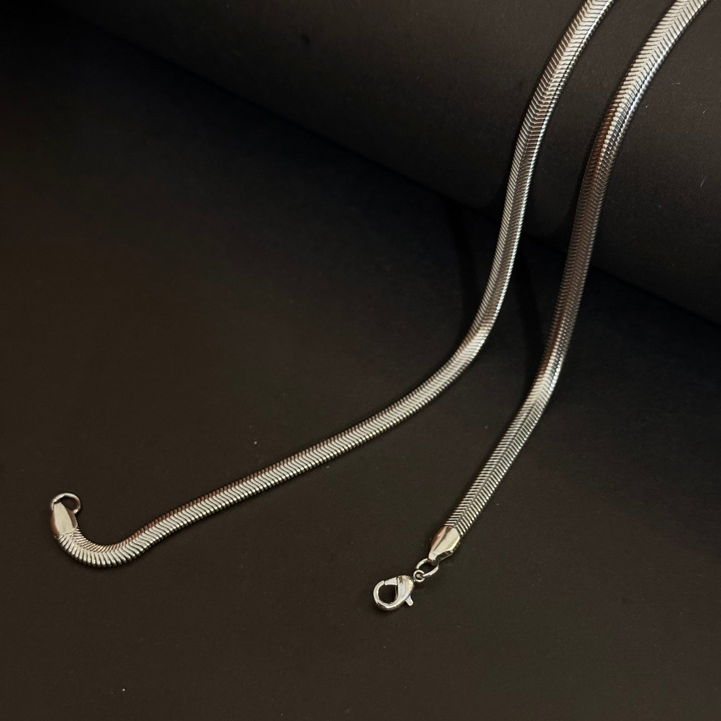 Snake Chain Necklace - Stainless Steel - 20 Inches