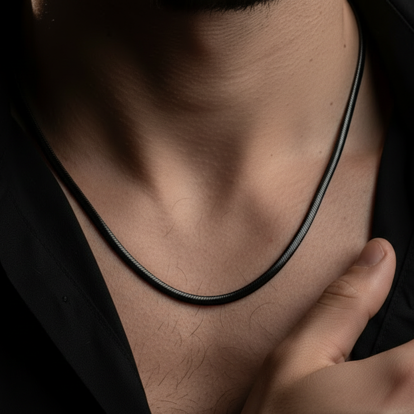 Snake Chain Necklace - Stainless Steel - 20 Inches