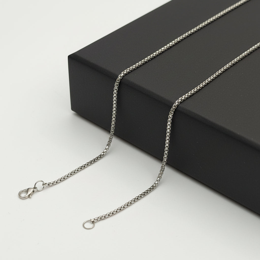 Venetian Chain Necklace - Stainless Steel - 20 Inches
