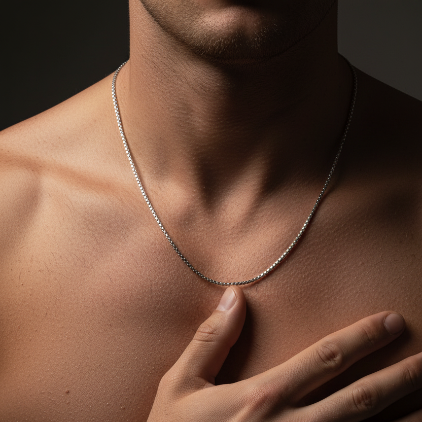 Venetian Chain Necklace - Stainless Steel - 20 Inches