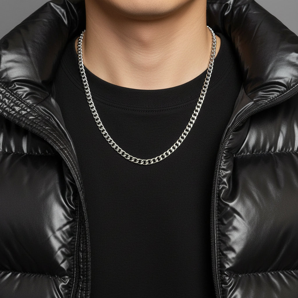 Cuban Chain Necklace - Stainless Steel - 20 Inches