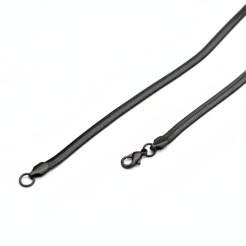 Snake Chain Necklace - Stainless Steel - 20 Inches