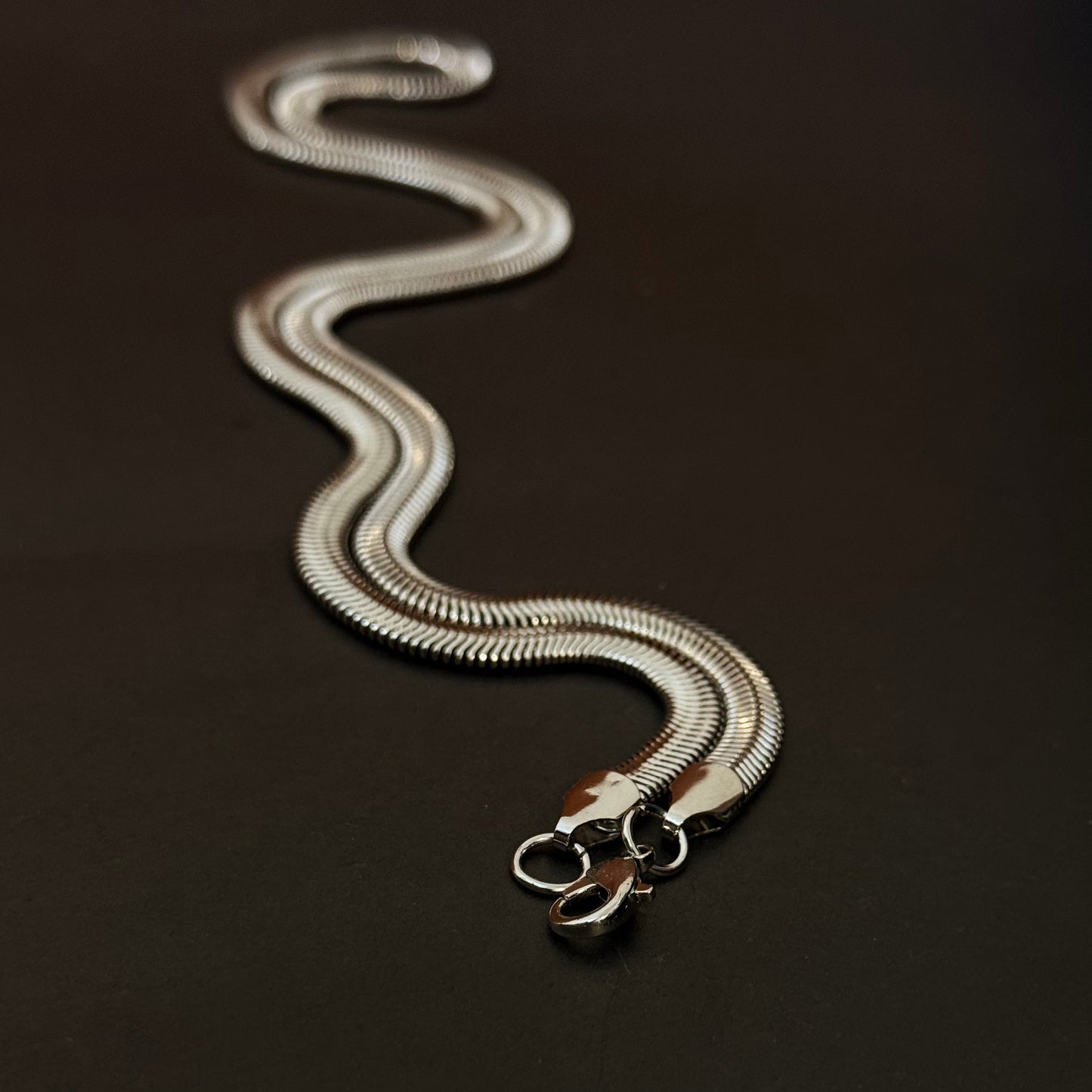 Snake Chain Necklace - Stainless Steel - 20 Inches