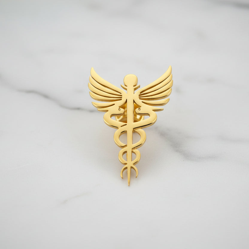 Caduceus Medical Lapel Pin – Premium Doctor & Healthcare Badge