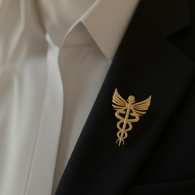 Caduceus Medical Lapel Pin – Premium Doctor & Healthcare Badge