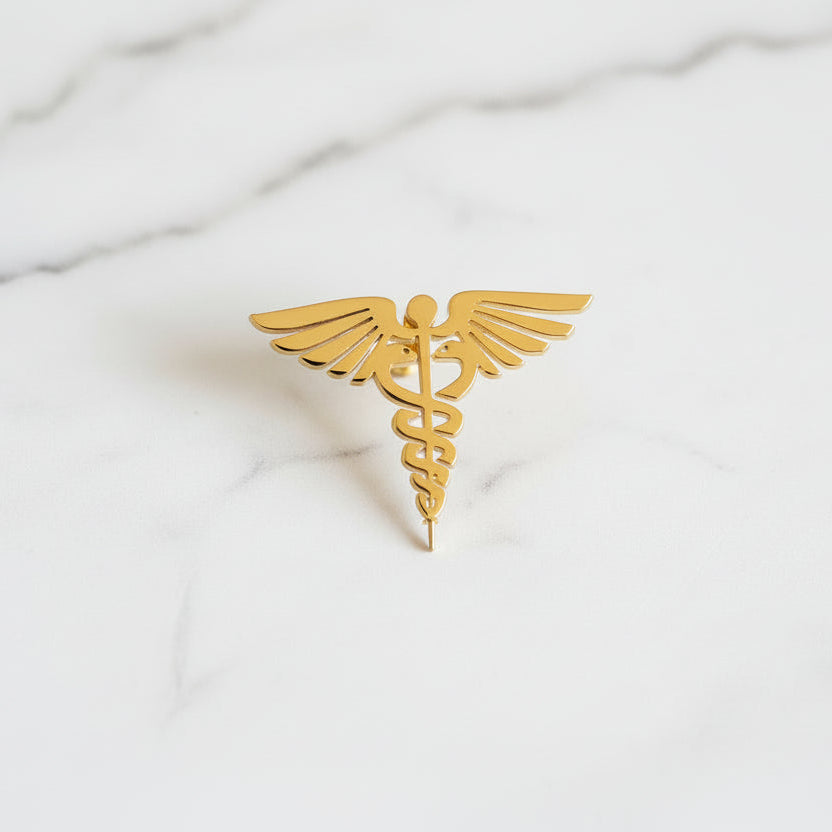 Healthcare Caduceus Medical Lapel Pin – Premium Doctor