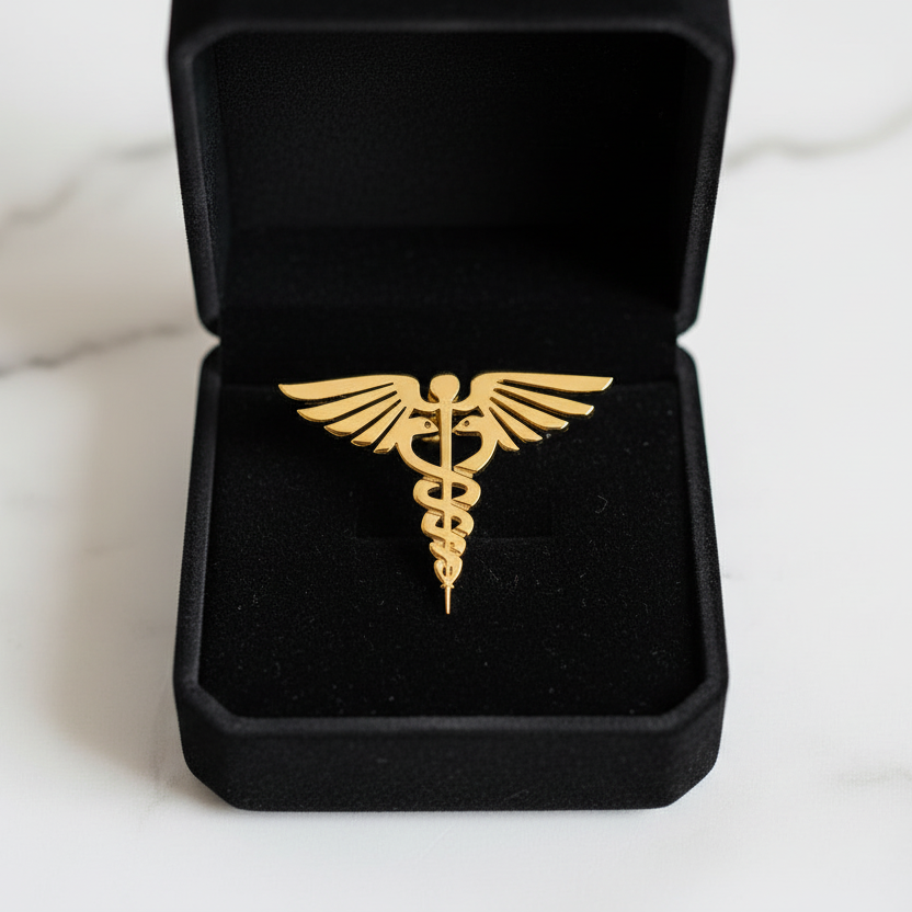 Healthcare Caduceus Medical Lapel Pin – Premium Doctor