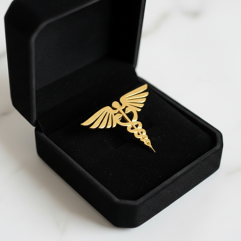 Healthcare Caduceus Medical Lapel Pin – Premium Doctor