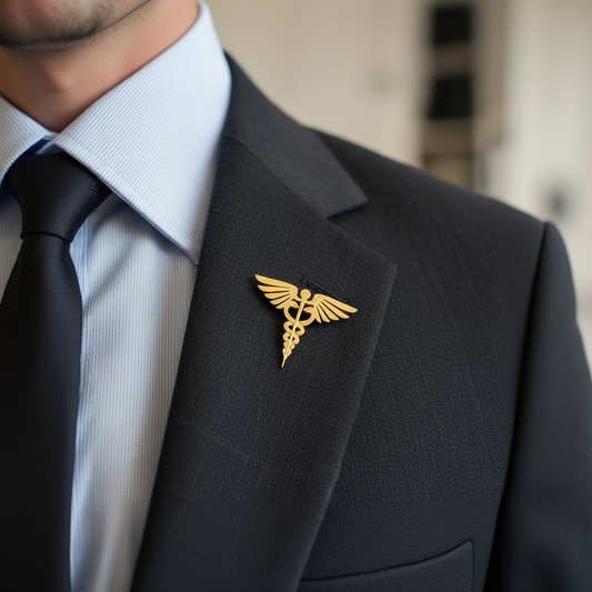 Healthcare Caduceus Medical Lapel Pin – Premium Doctor
