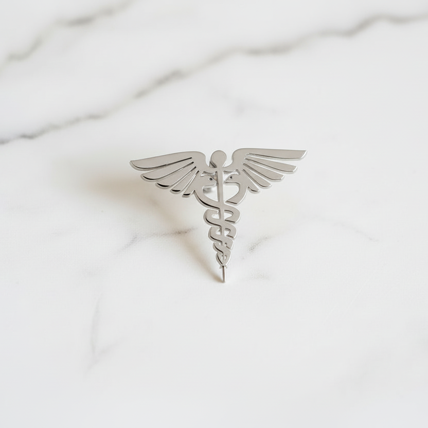 Healthcare Caduceus Medical Lapel Pin – Premium Doctor
