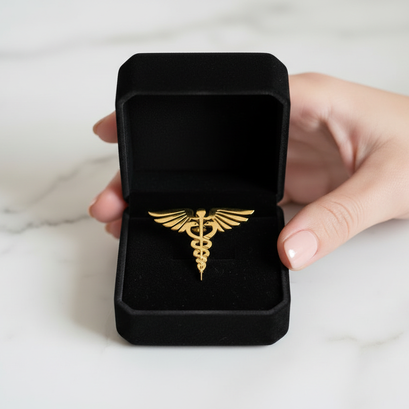 Healthcare Caduceus Medical Lapel Pin – Premium Doctor