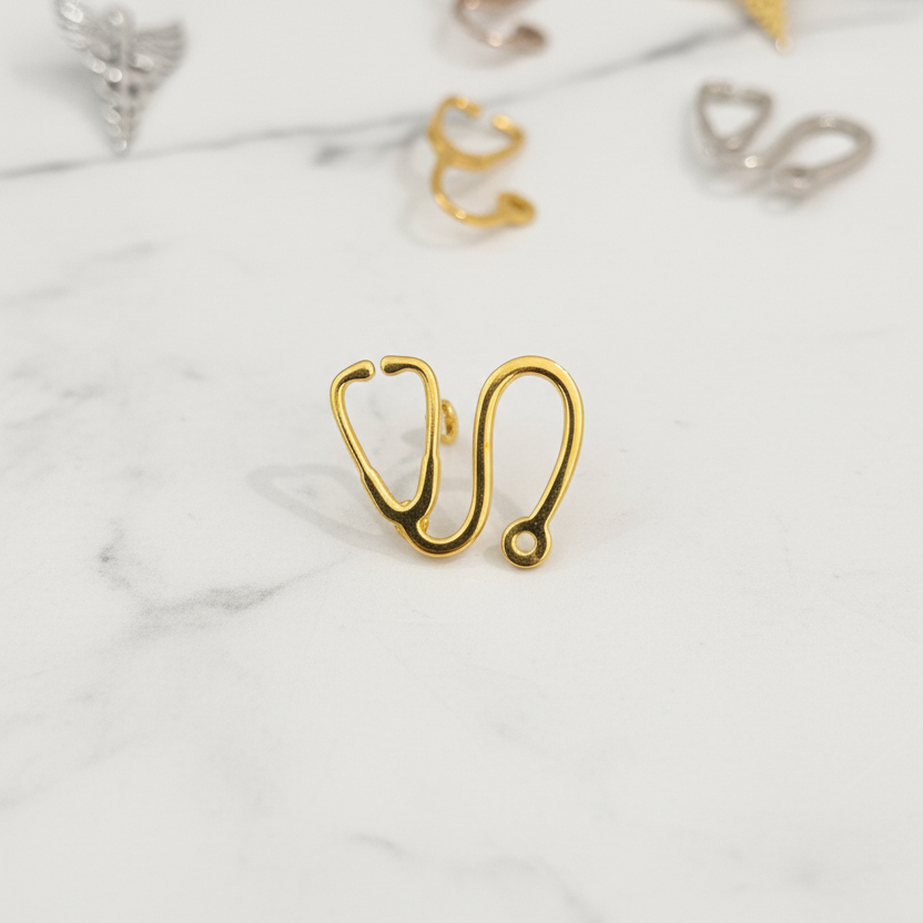 Classic Medical Stethoscope Pin