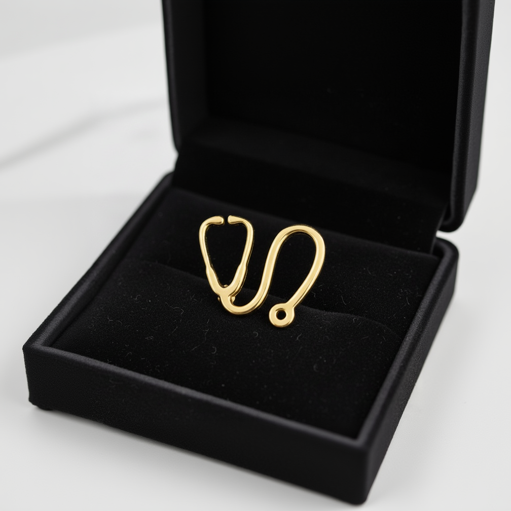 Classic Medical Stethoscope Pin