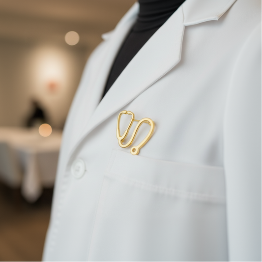 Classic Medical Stethoscope Pin