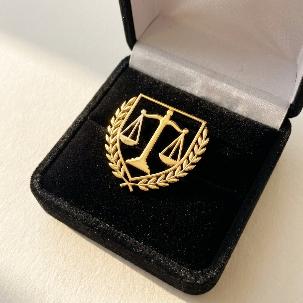 Crest Scale Laywer's Brooch Pin