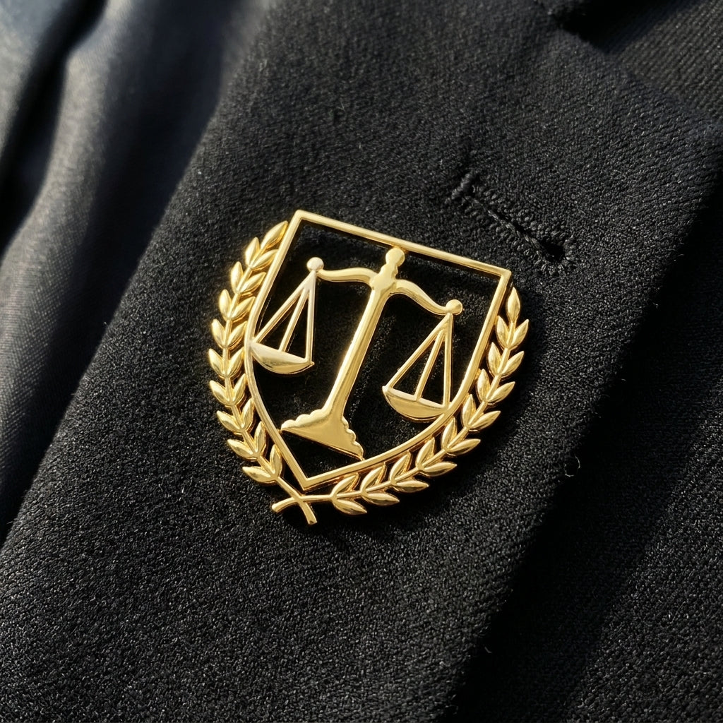 Crest Scale Laywer's Brooch Pin
