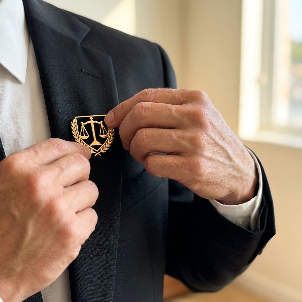 Crest Scale Laywer's Brooch Pin