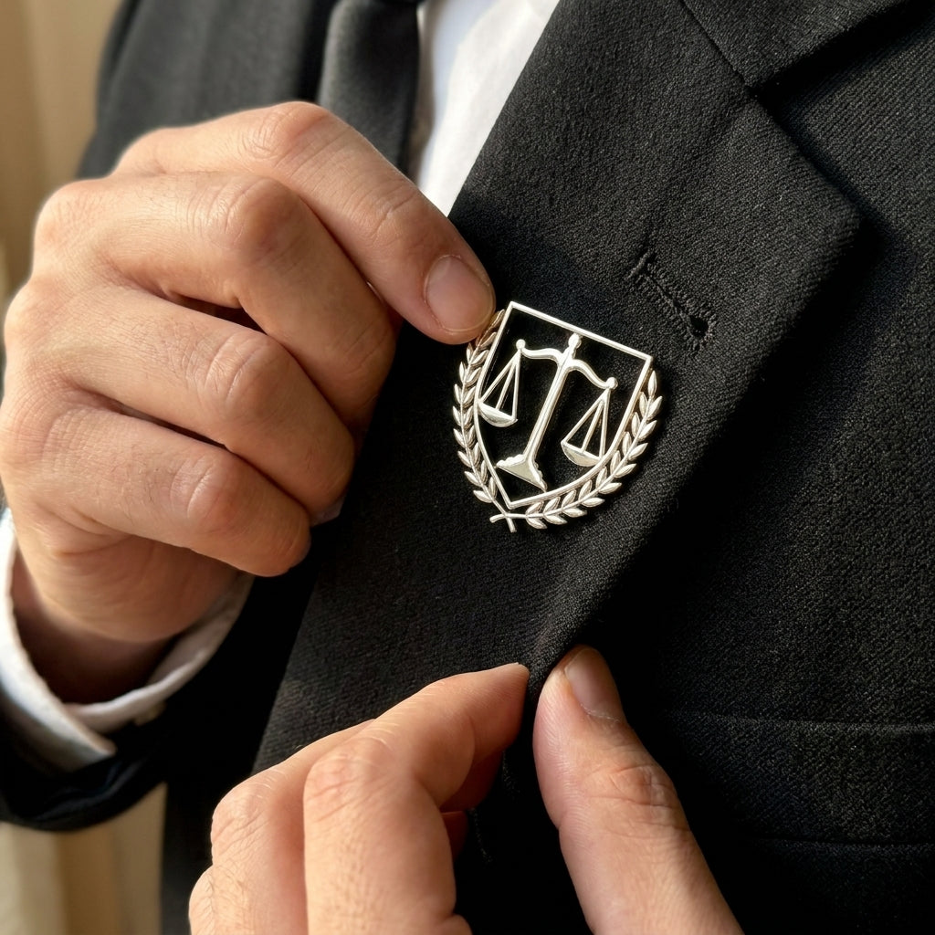 Crest Scale Laywer's Brooch Pin
