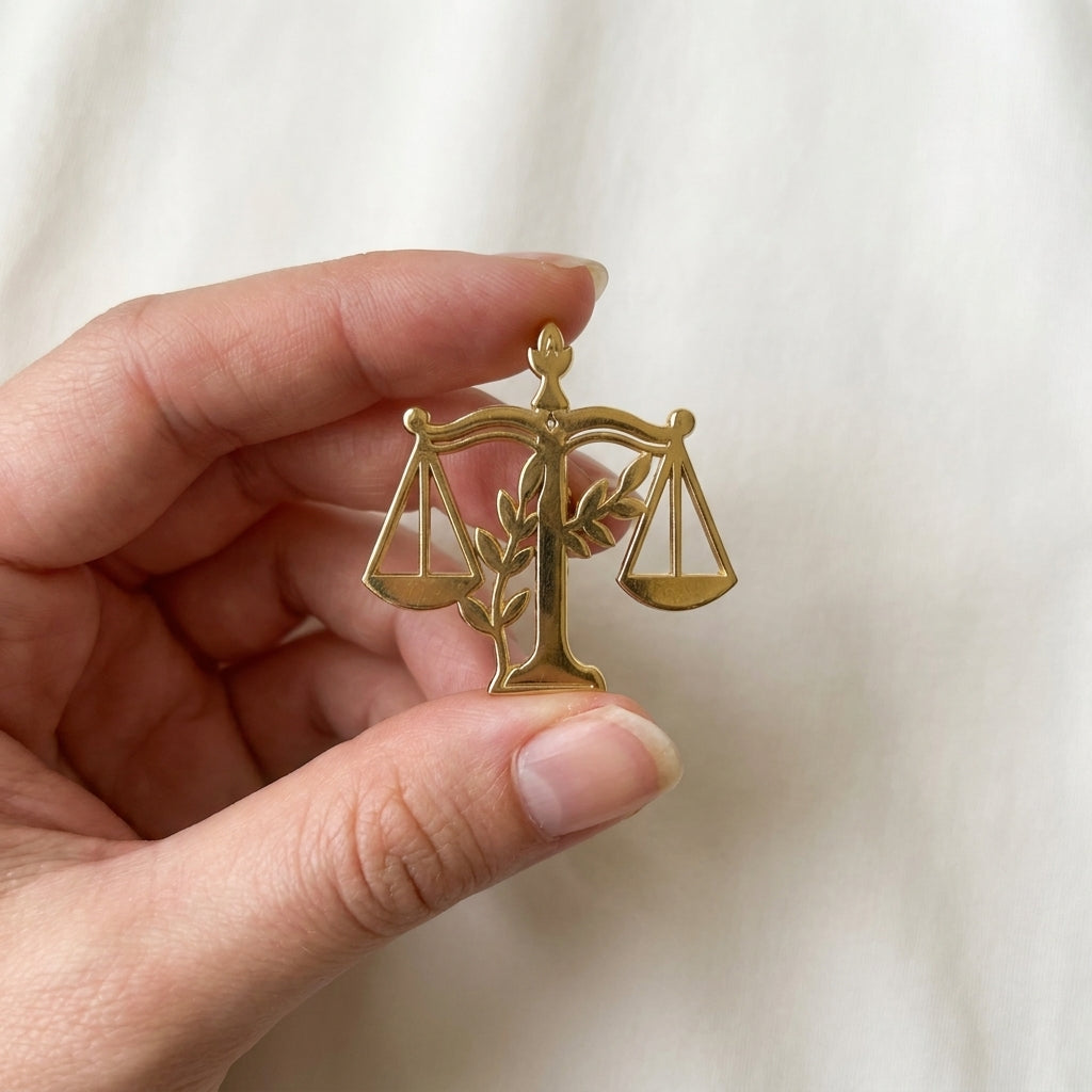 Scale Olive Branch Brooch Pin