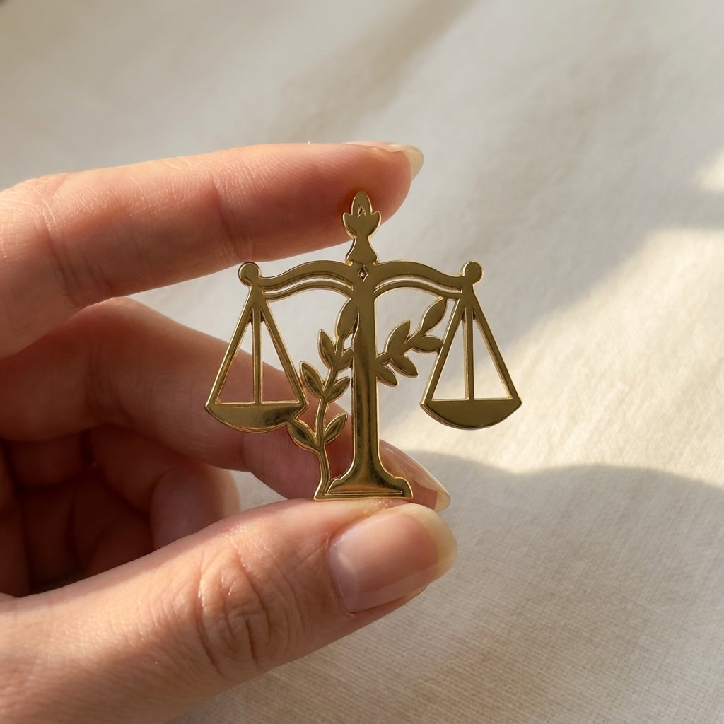 Scale Olive Branch Brooch Pin