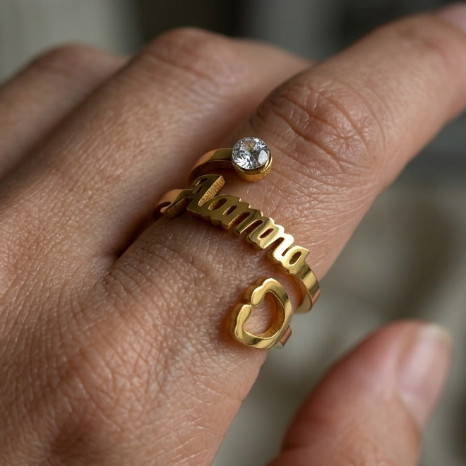 Stethoscope Custom Name Ring