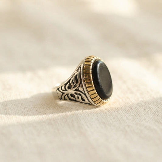 Royal Black Stone Men's Ring