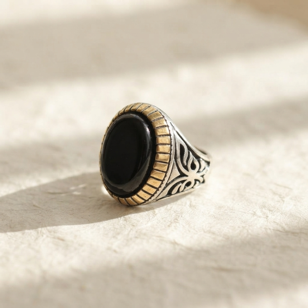 Royal Black Stone Men's Ring