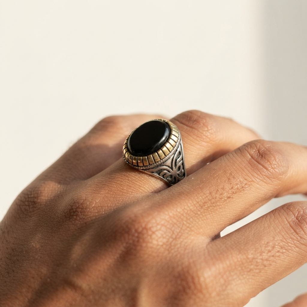 Royal Black Stone Men's Ring