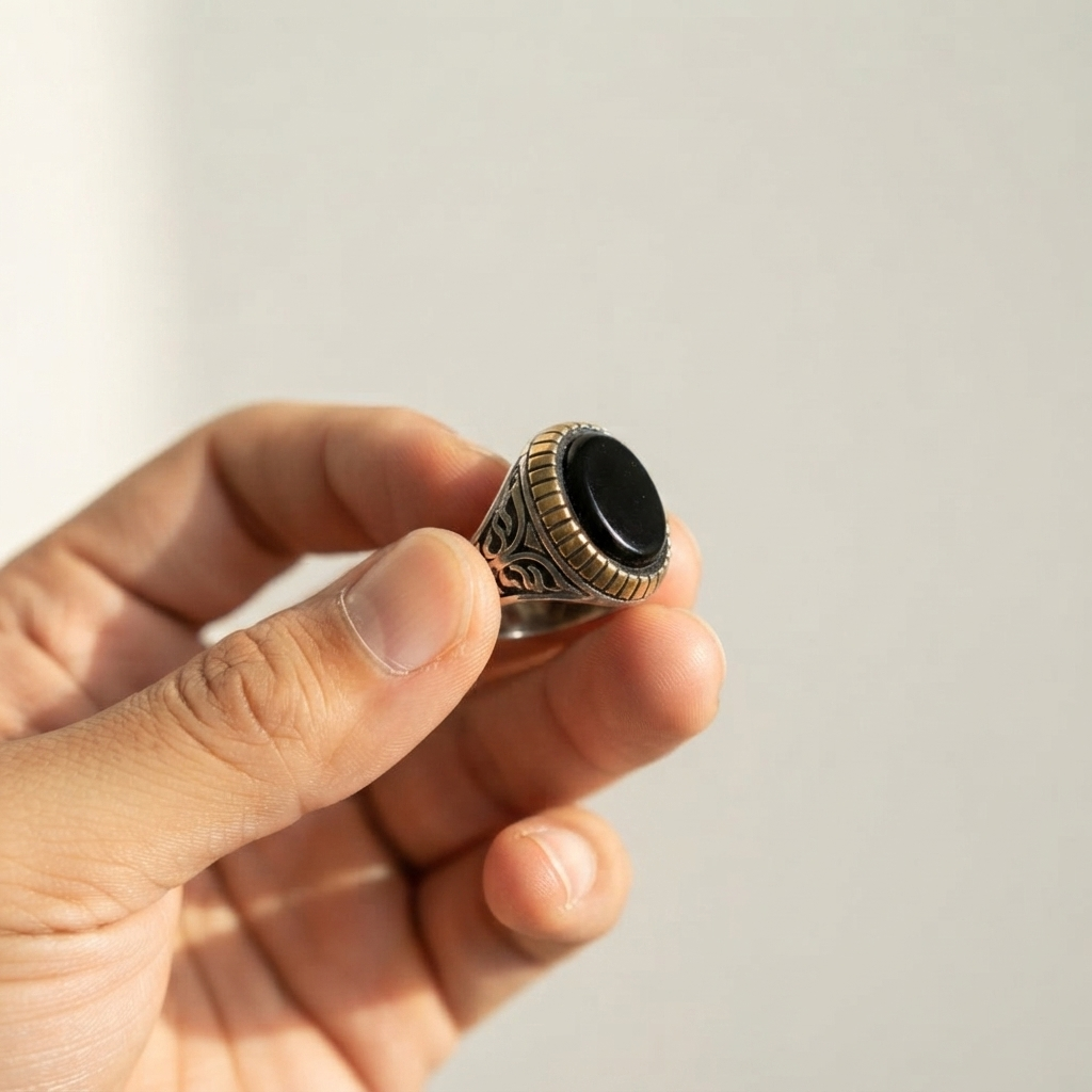 Royal Black Stone Men's Ring