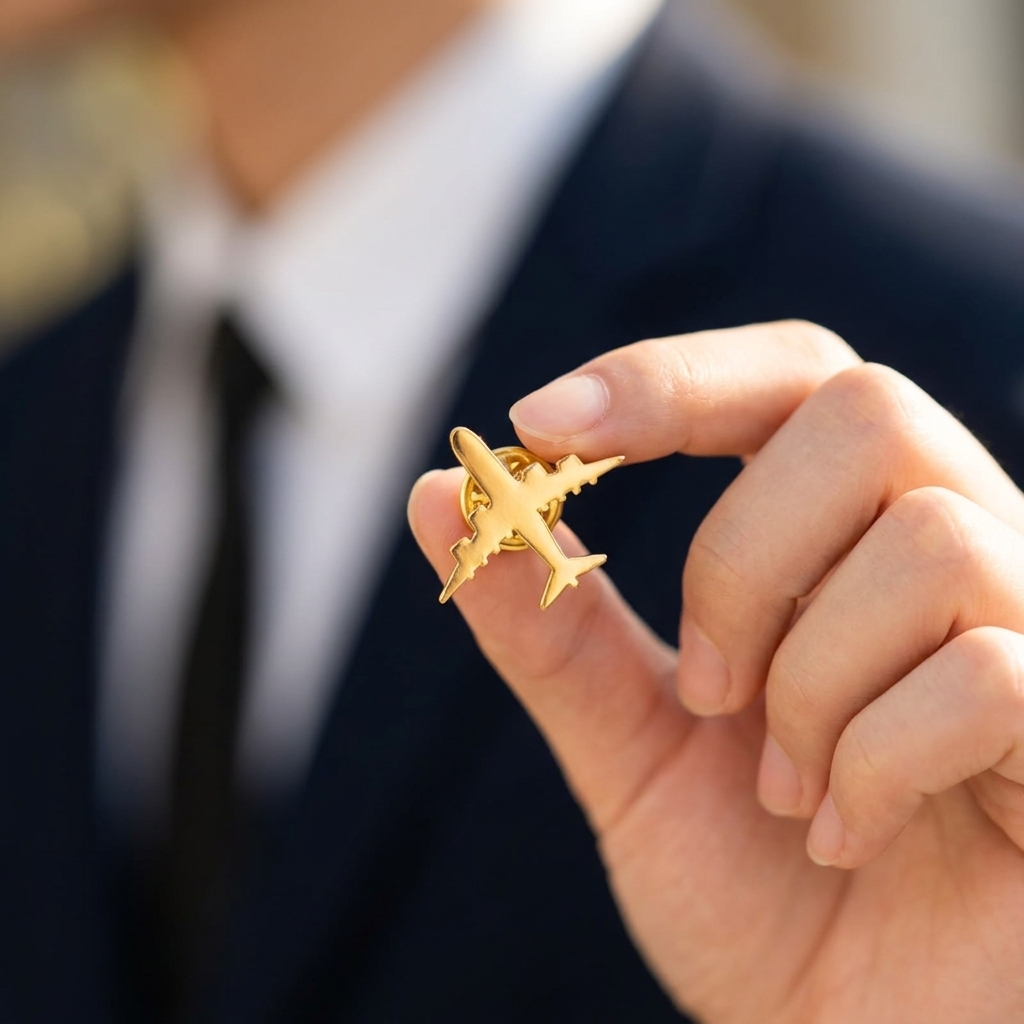 Airplane Brooch Pin/Badge For Aviation Professionals