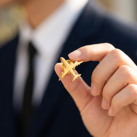 Airplane Brooch Pin/Badge For Aviation Professionals