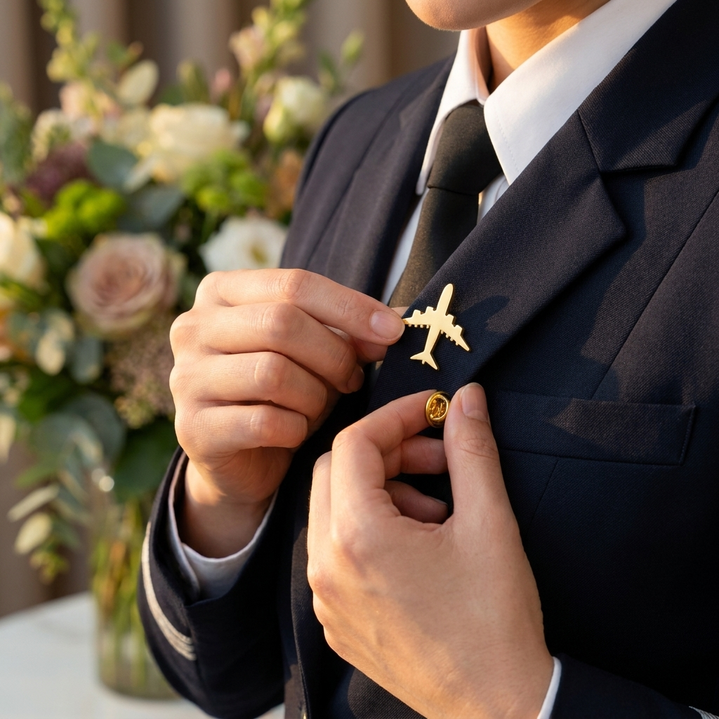 Airplane Brooch Pin/Badge For Aviation Professionals