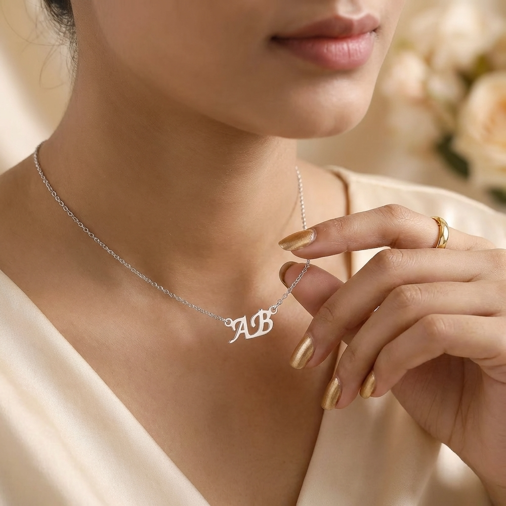Couple Alphabet Initial Necklace For Women