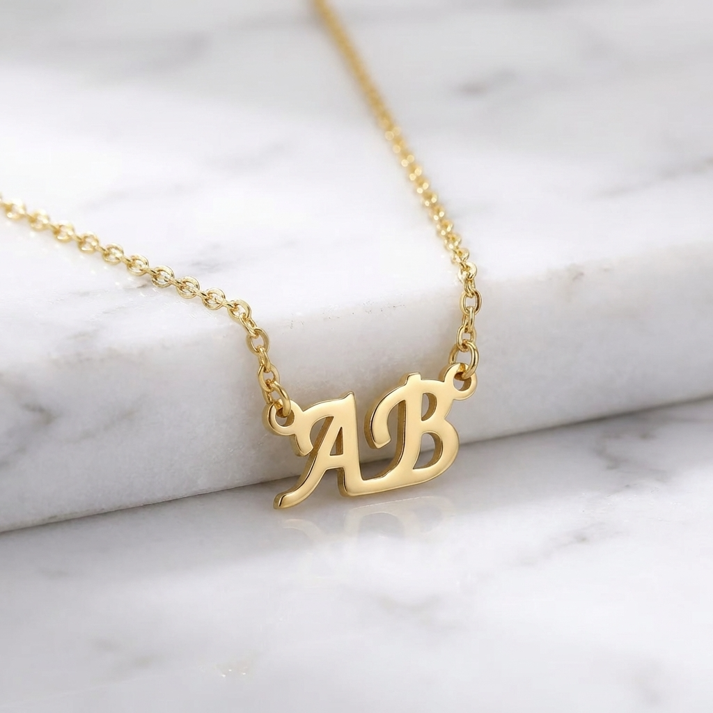 Couple Alphabet Initial Necklace For Women