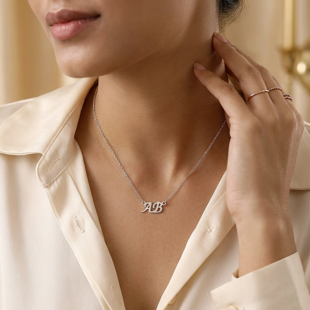 Couple Alphabet Initial Necklace For Women