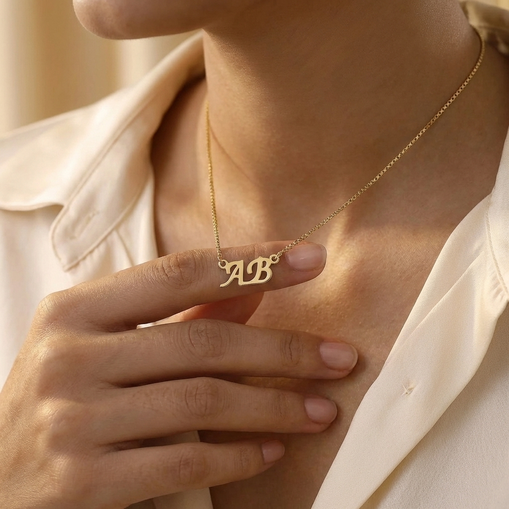 Couple Alphabet Initial Necklace For Women