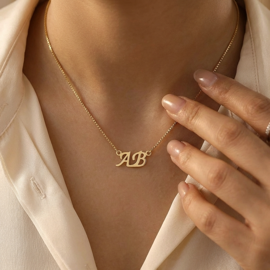 Couple Alphabet Initial Necklace For Women