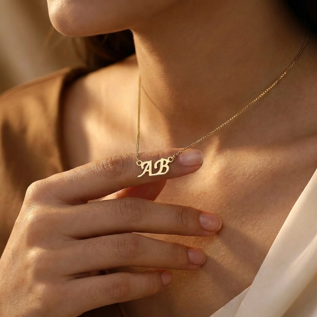 Couple Alphabet Initial Necklace For Women