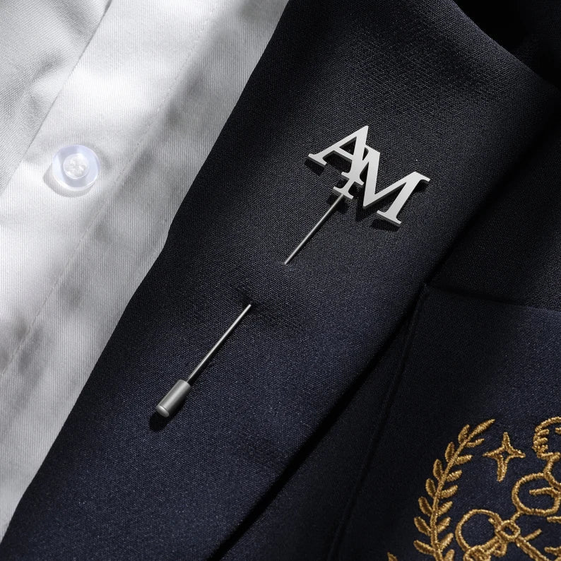 Initial Alphabet Letter Custom Lapel Pin
