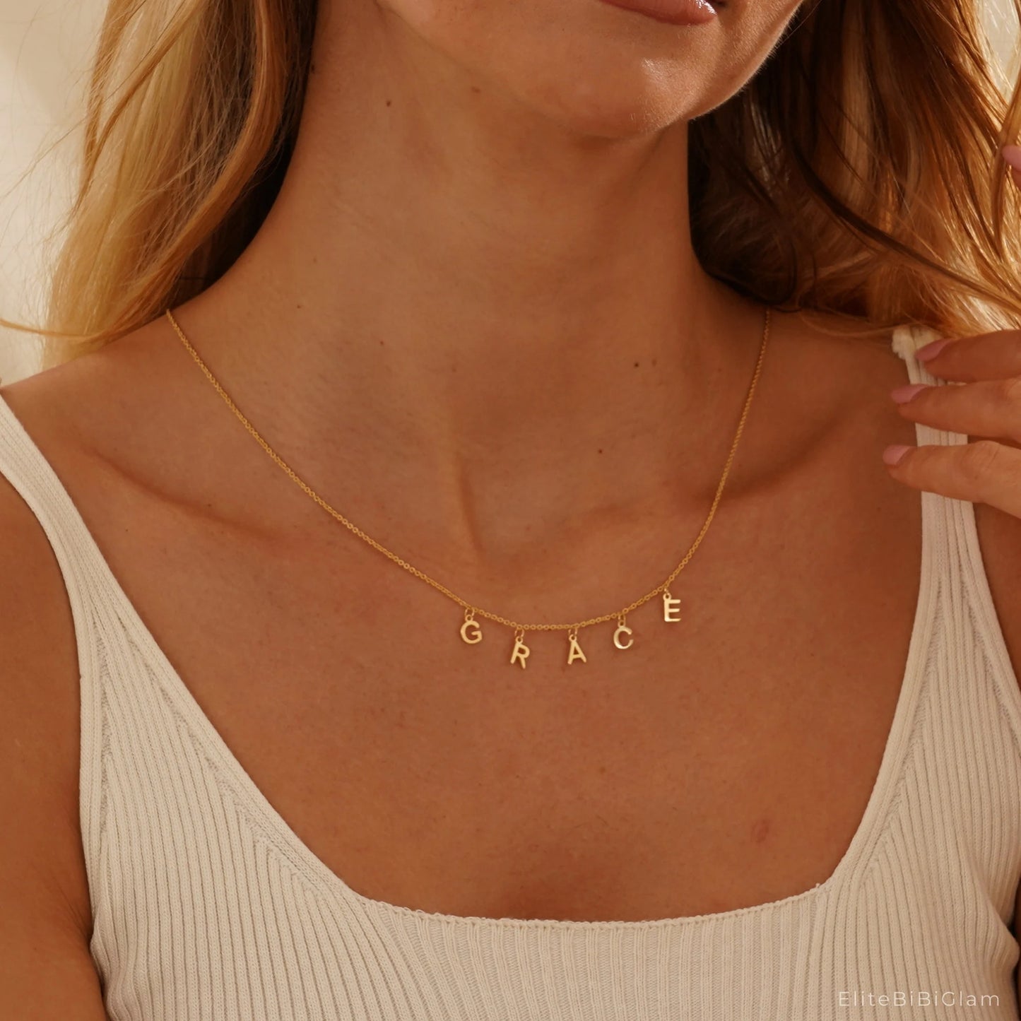 Custom Alphabet Name Necklace Necklace