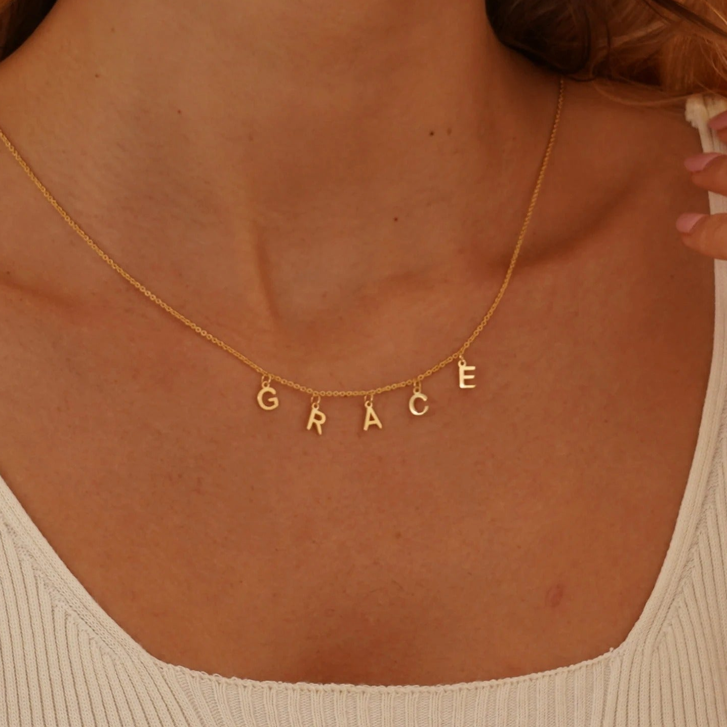 Custom Alphabet Name Necklace Necklace