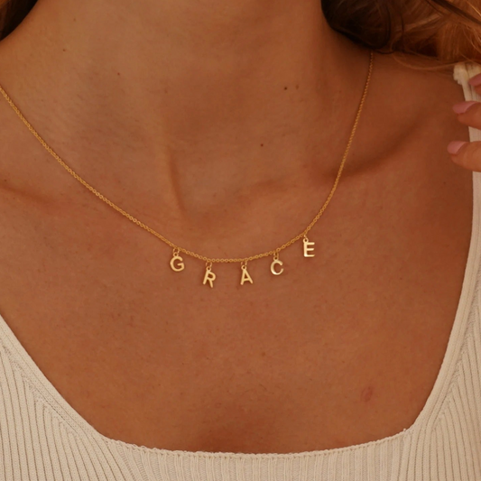Custom Alphabet Name Necklace Necklace